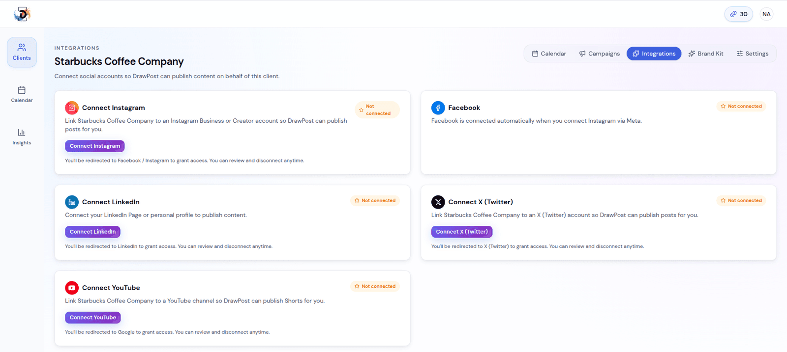 DrawPost AI calendar and scheduling