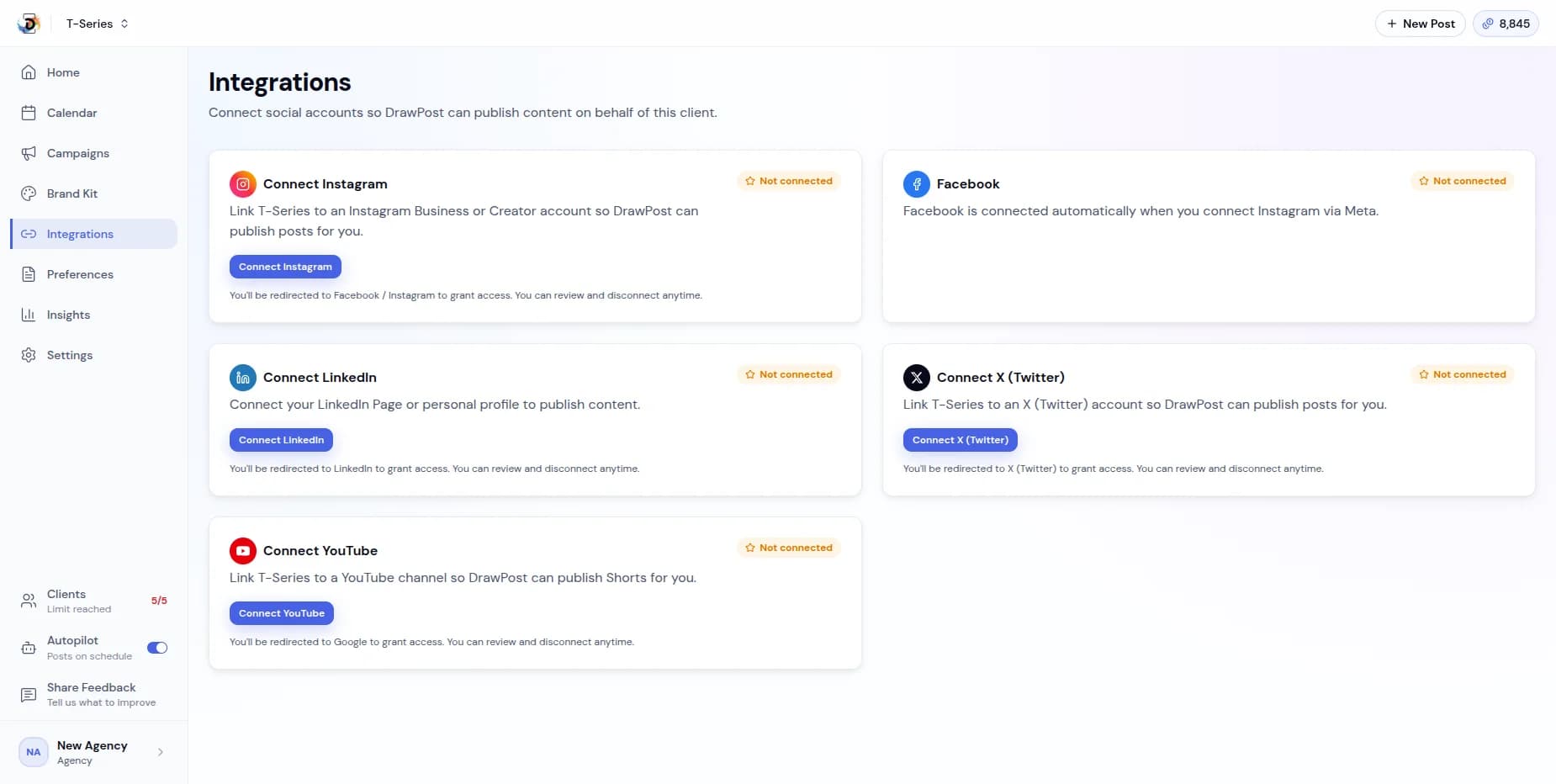 DrawPost AI calendar and scheduling